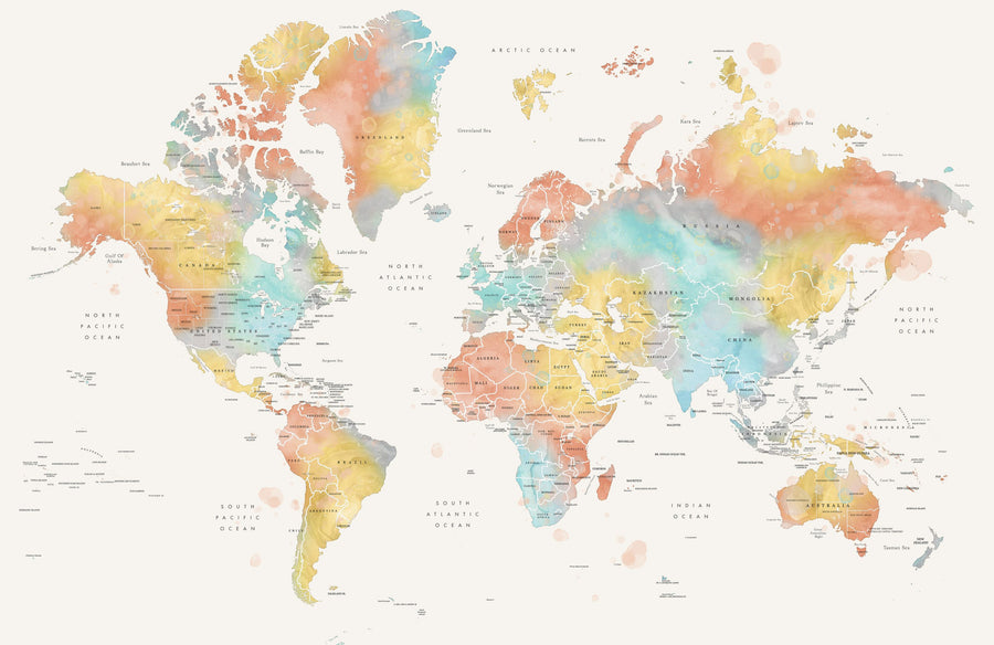 World Map - Fifi Mural Wallpaper