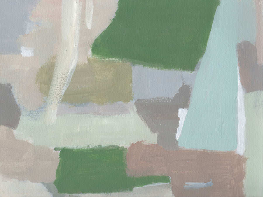 Spring Green Abstract Mural Wallpaper