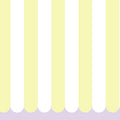 Scalloped Circus Stripes, Yellow Mural Wallpaper - pure wallpaper artwork