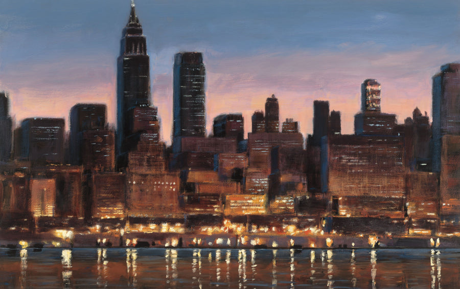 Manhattan Evening Reflection Mural Wallpaper