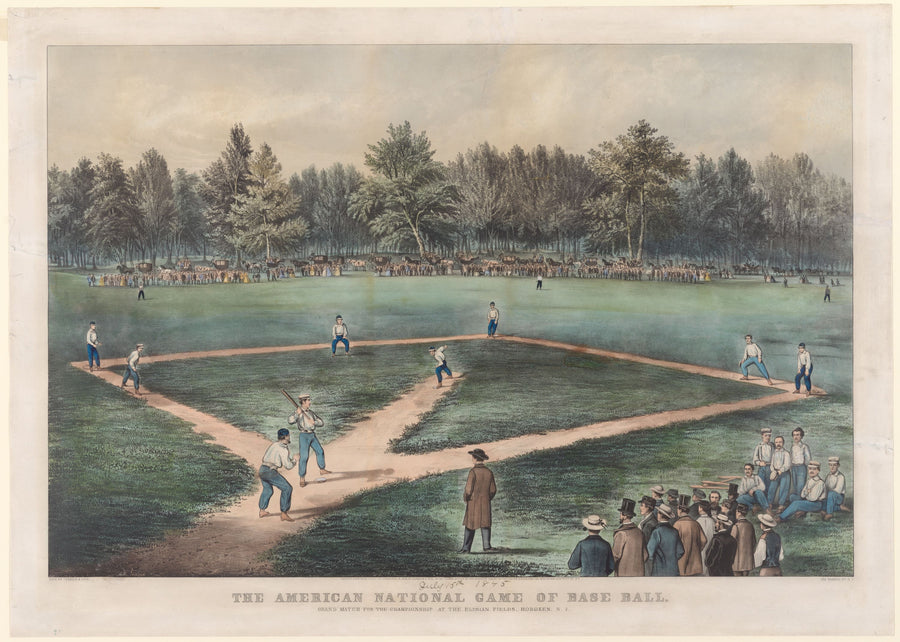 Hoboken Baseball Mural Wallpaper