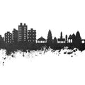 Nashik India Skyline Black & White Mural Wallpaper - pure wallpaper artwork