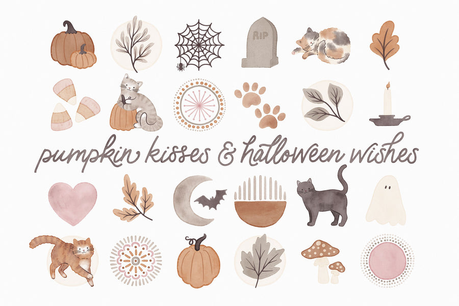Pumpkins and Paws IV Mural Wallpaper
