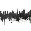 Bristol England Skyline Black & White Mural Wallpaper - pure wallpaper artwork