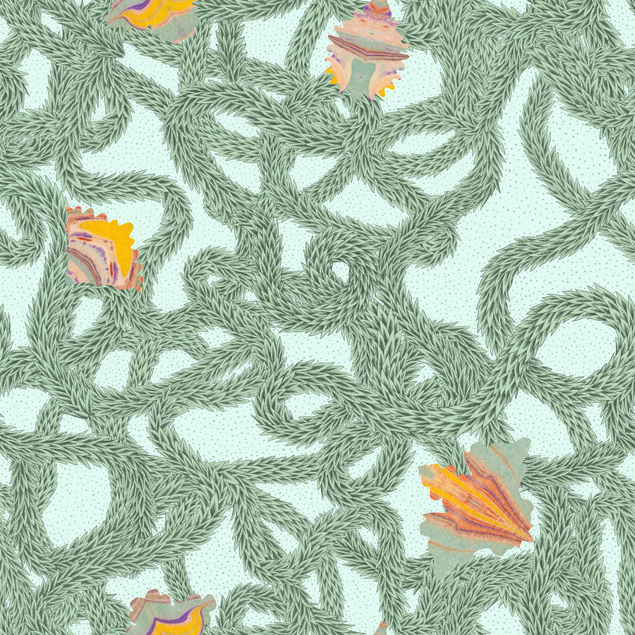 Amazon Plant, Mint Mural Wallpaper
