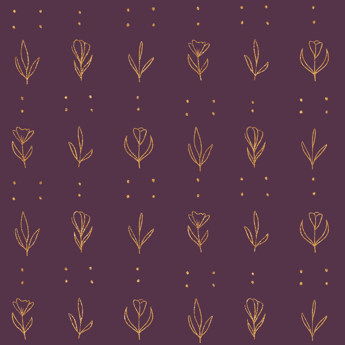 Lone Flowers Purple Mural Wallpaper - pure wallpaper artwork