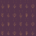 Lone Flowers Purple Mural Wallpaper - pure wallpaper artwork