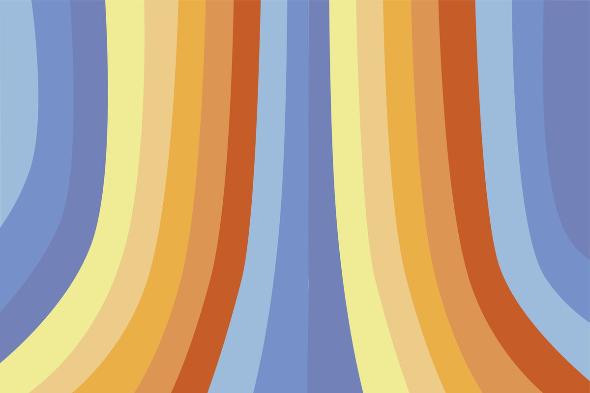Hippie Rainbow Mural Wallpaper - pure wallpaper artwork