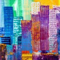 Sunset Metropolis Mural Wallpaper - pure wallpaper artwork