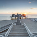 Sellin Pier Sunrise Mural Wallpaper - pure wallpaper artwork