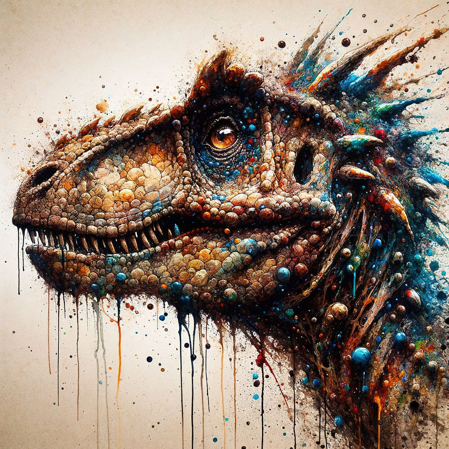 Powerful Dinosaur Mural Wallpaper