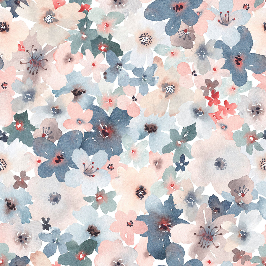 Wildflower Meadow Mural Wallpaper - Neutral Tone