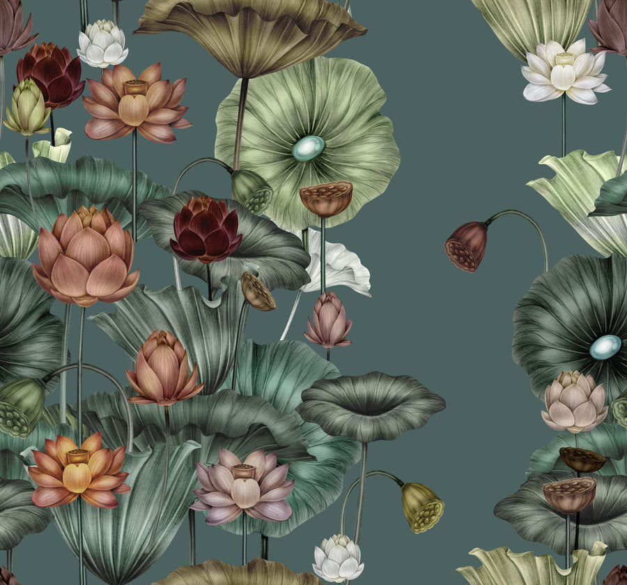 Magical Lotus, Laurel Mural Wallpaper