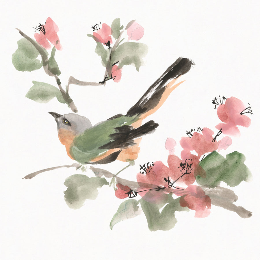 Bird and Blossoms IV Mural Wallpaper