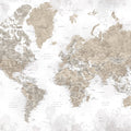 World Map Cities - Kacia Mural Wallpaper - pure wallpaper artwork