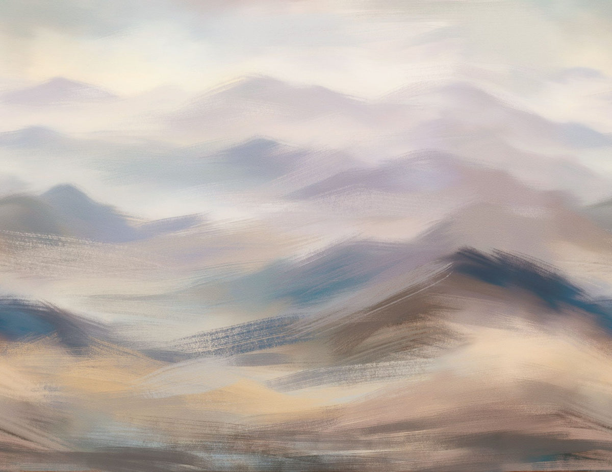 Foggy Mountains, Earth Mural Wallpaper - pure wallpaper artwork