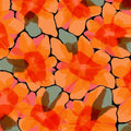 Orange Big Flowers Mural Wallpaper - pure wallpaper artwork