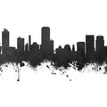 Wellington New Zealand Skyline Blck & White Mural Wallpaper - pure wallpaper artwork