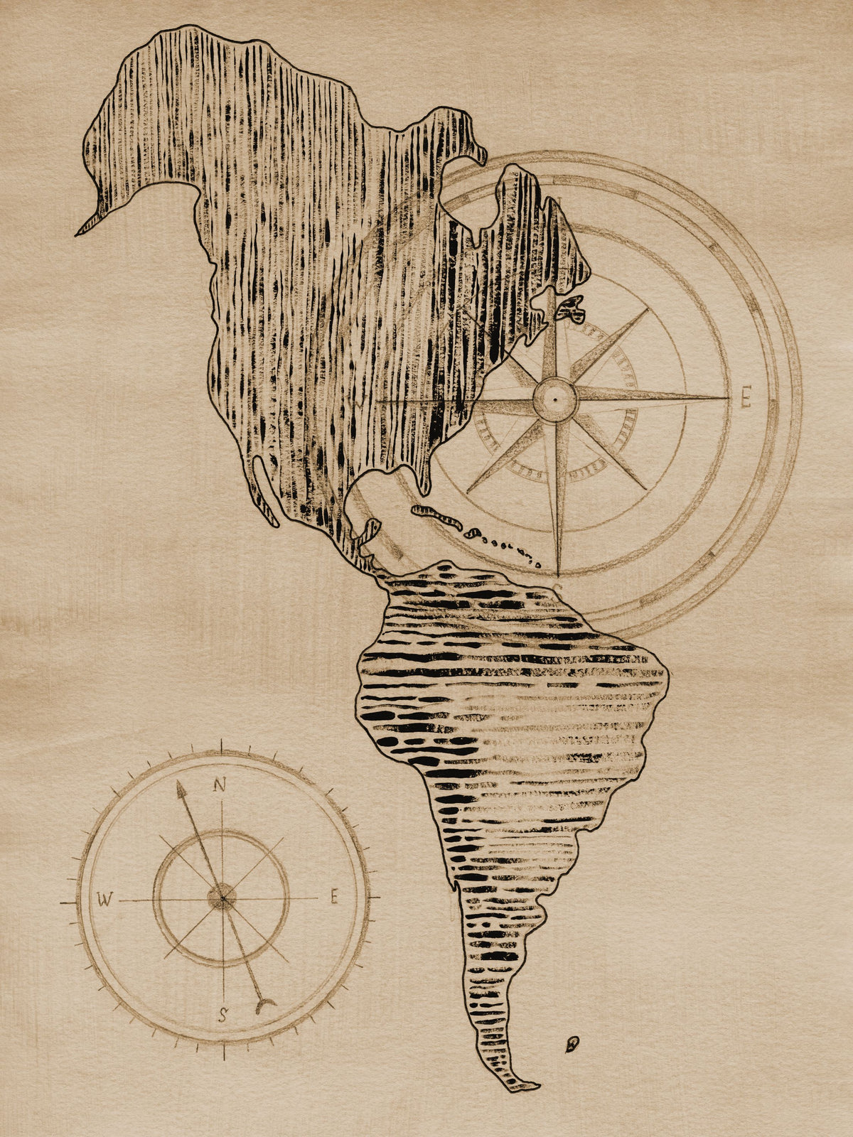 Map of Americas Mural Wallpaper - pure wallpaper artwork