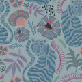 Painterly Tigers Light Blue Mural Wallpaper - pure wallpaper artwork