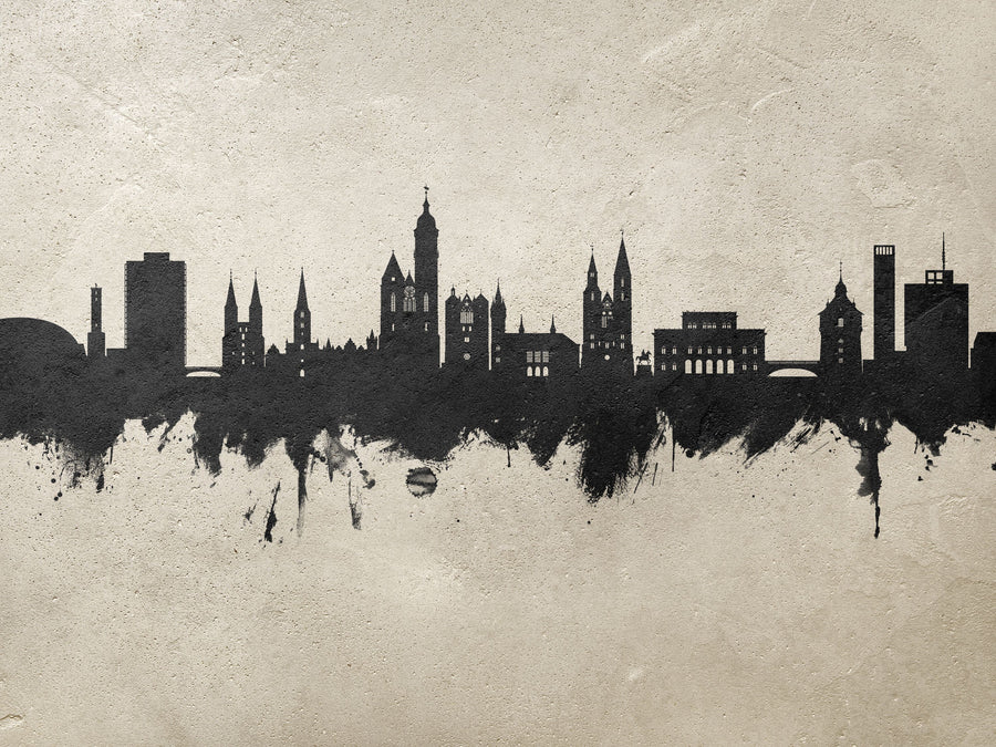 Braunschweig Germany Skyline Concrete Mural Wallpaper