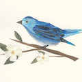 Blue Paper Bird Mural Wallpaper - pure wallpaper artwork