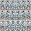 Floral Art Deco Aura, Light Teal Mural Wallpaper - pure wallpaper artwork
