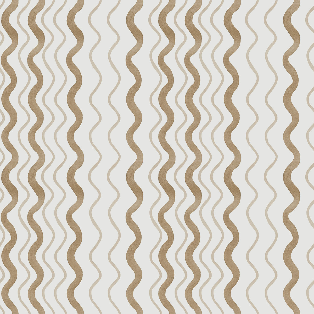 Wavy Stripes, Mocha Mural Wallpaper - pure wallpaper artwork