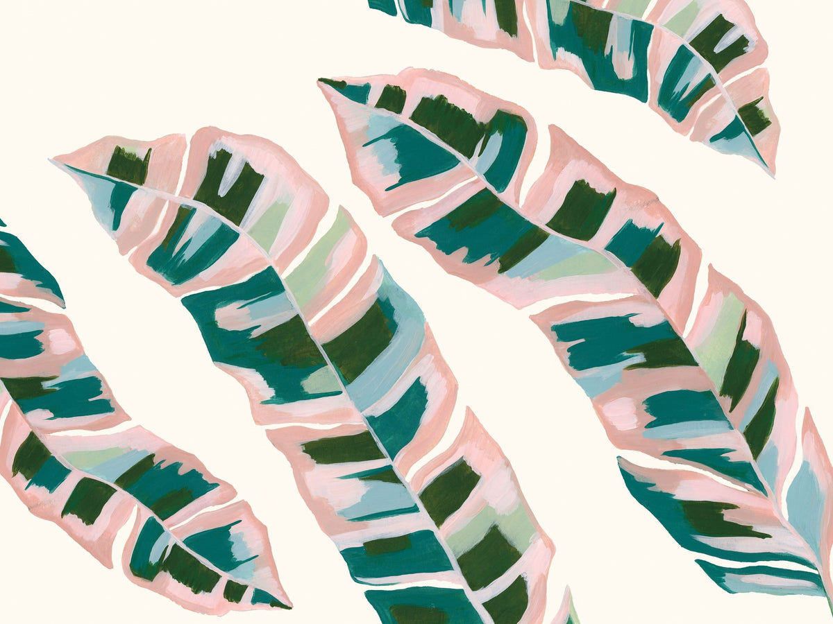Tropical Banana Leaves Mural Wallpaper - pure wallpaper artwork