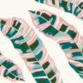 Tropical Banana Leaves Mural Wallpaper - pure wallpaper artwork
