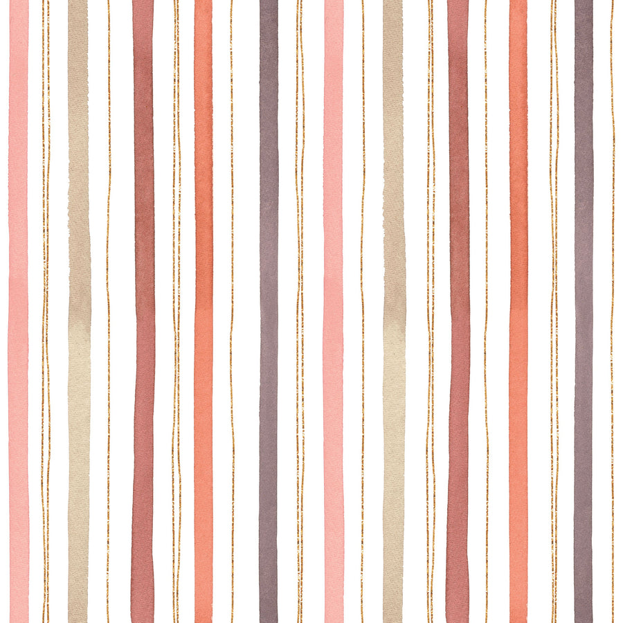 Bloom Lines White Mural Wallpaper