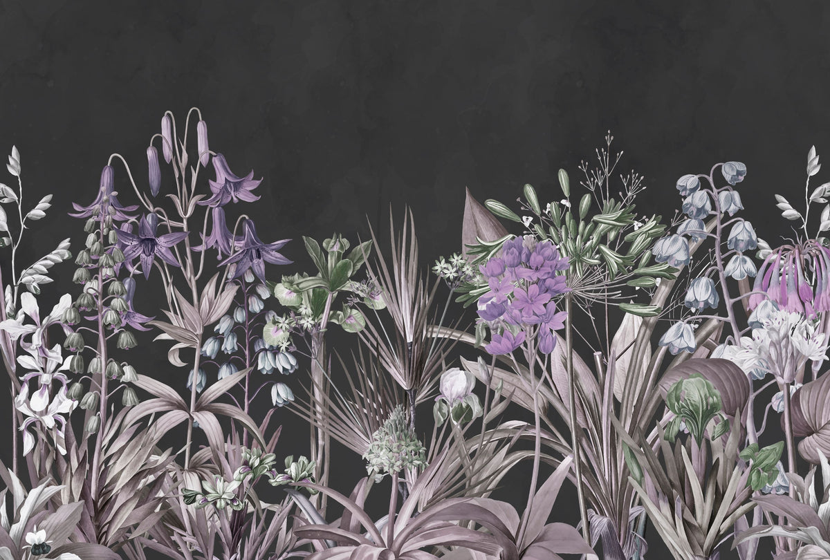Field of Dreams Dark Purple Mural Wallpaper - pure wallpaper artwork