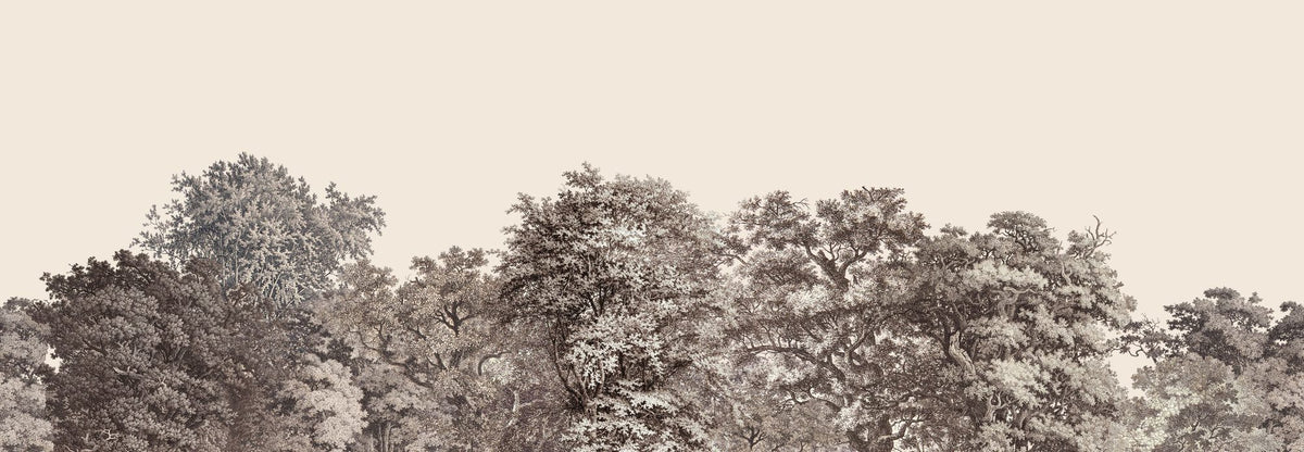 Over the Treetops, Alabaster Mural Wallpaper - pure wallpaper artwork