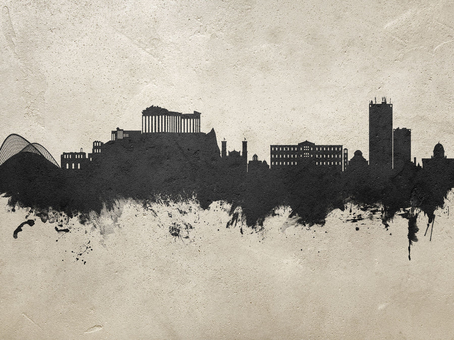 Athens Greece Skyline Concrete Mural Wallpaper