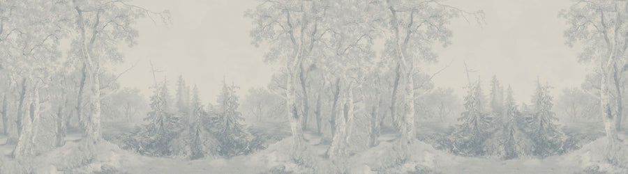 Forest Immersion Pale Blue Mural Wallpaper