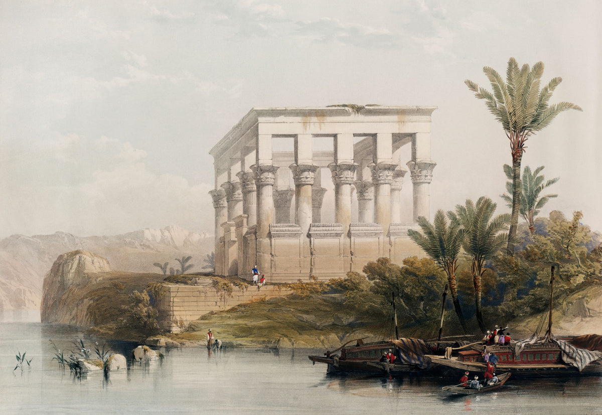 Temple At Philae Mural Wallpaper - pure wallpaper artwork