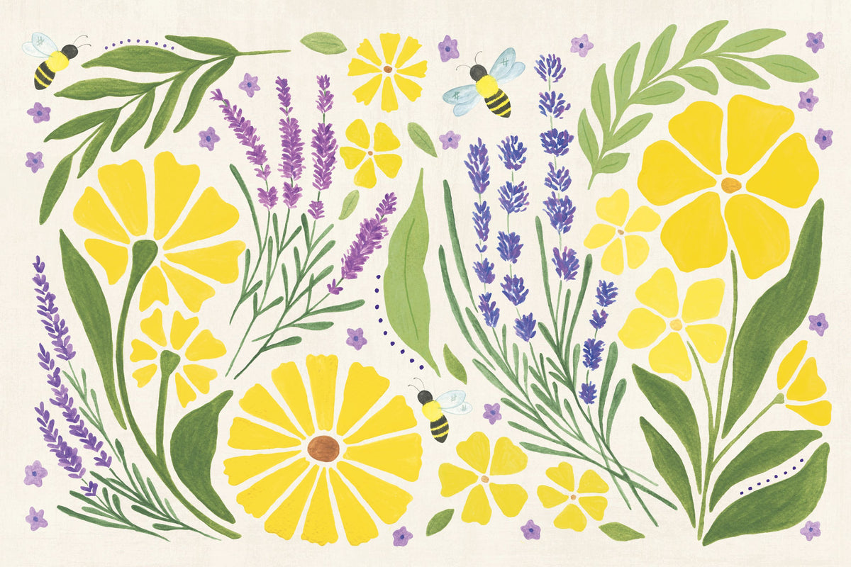 Lavender Garden I Mural Wallpaper - pure wallpaper artwork