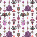 Marble Flowers, Periwinkle Mural Wallpaper - pure wallpaper artwork