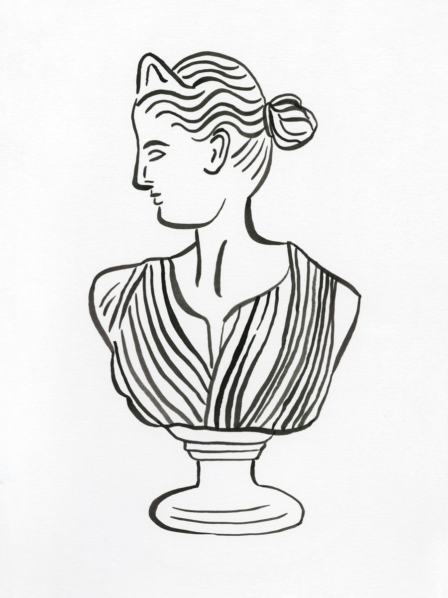 Roman Bust II Mural Wallpaper