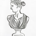 Roman Bust II Mural Wallpaper - pure wallpaper artwork