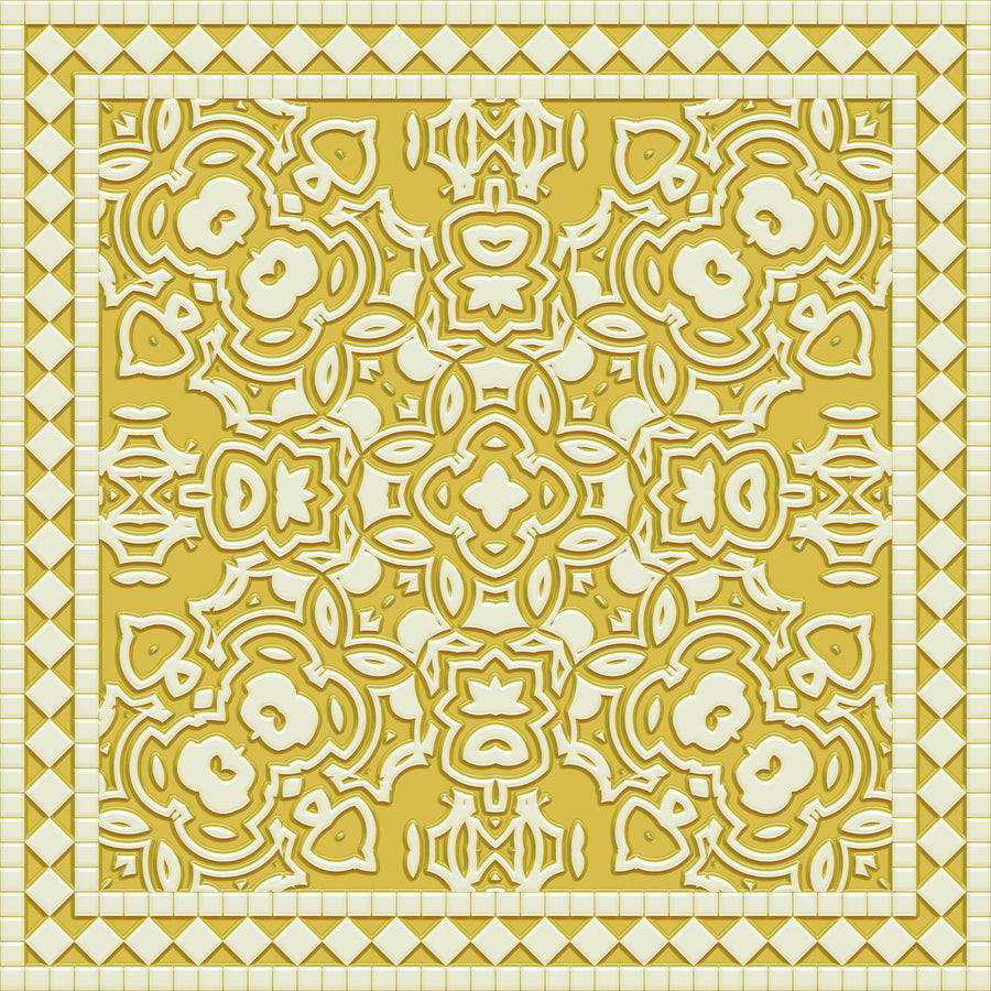 Mission Cement Tiles, Sunflower Mural Wallpaper