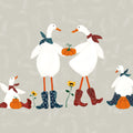 Ducks in the Pumpkin Patch VI Mural Wallpaper - pure wallpaper artwork