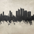 Manila Philippines Skyline Concrete Mural Wallpaper - pure wallpaper artwork