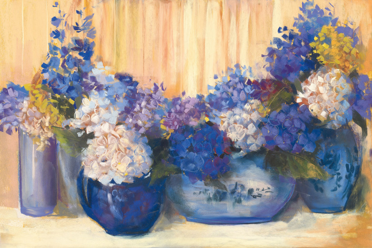 Country Hydrangea Mural Wallpaper - pure wallpaper artwork
