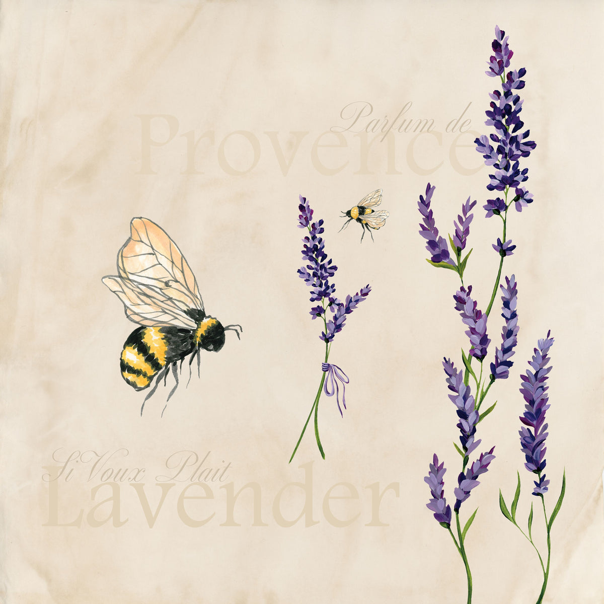 Lavender Bliss IV Mural Wallpaper - pure wallpaper artwork