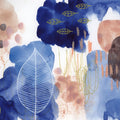 Big Blue Bloom Mural Wallpaper - pure wallpaper artwork