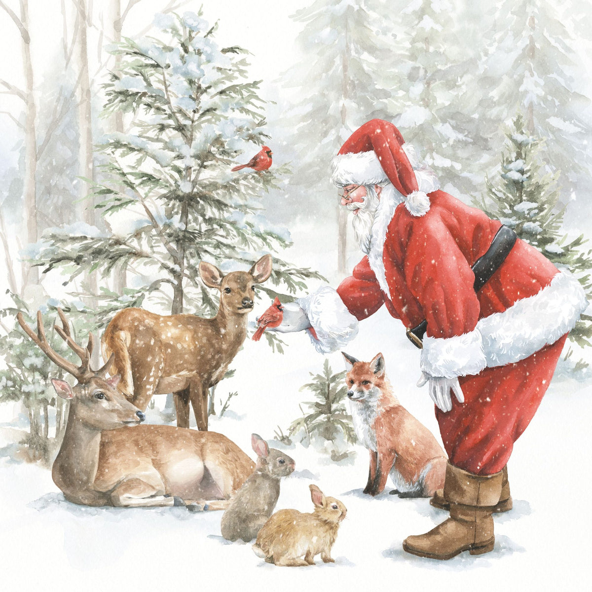 Woodland Santa V Mural Wallpaper - pure wallpaper artwork