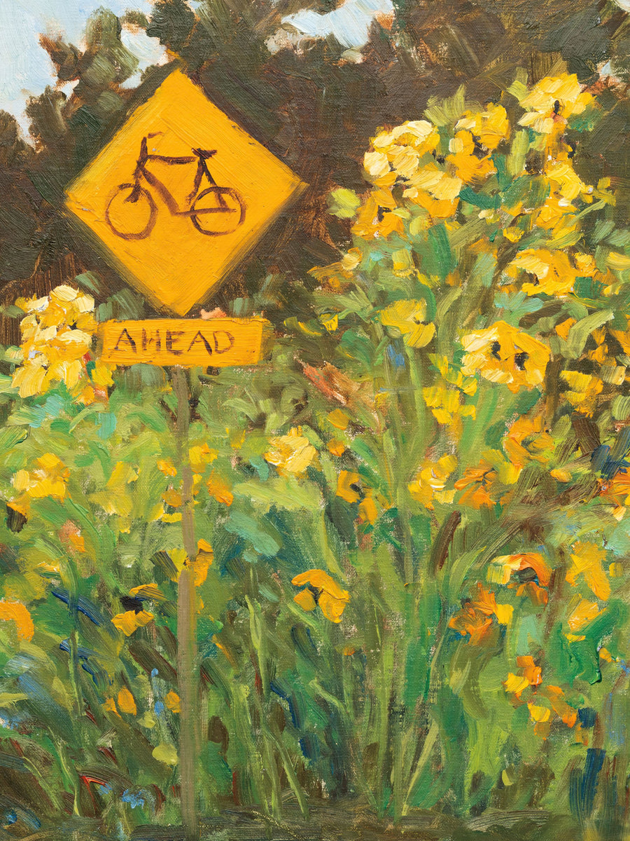 Bicycle Crossing Mural Wallpaper