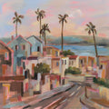 California Sunrise Street Mural Wallpaper - pure wallpaper artwork