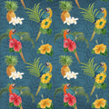 Parrot Paradise Blue Mural Wallpaper - pure wallpaper artwork